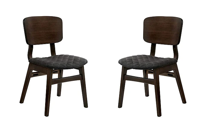 Set of 2 Side Chairs, Walnut FedEx/UPS FedEx/UPS