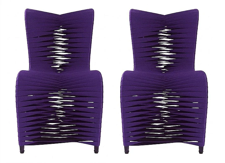 Phillips Seat Belt Dining Chair in Purple B2061PU (Set of 2) PROMO