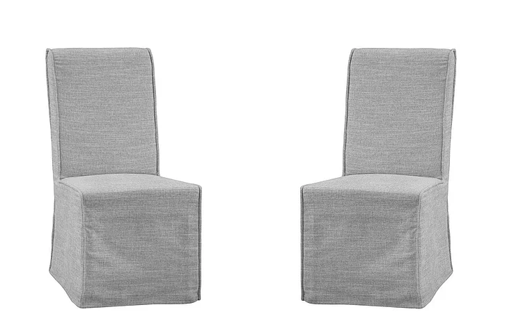 Bassett Mirror Mackie Dining Chair (Set of 2) in Hempstead Dove 9775-DR-800