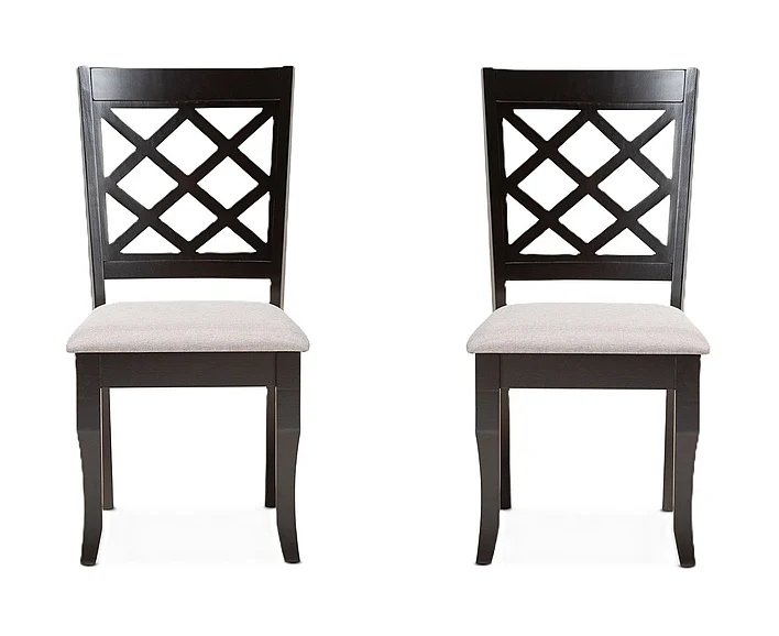 Baxton Studio Verner Grey Upholstered and Dark Brown Dining Chair (Set of 2) 10532