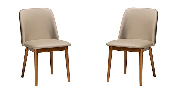 Baxton Studio Lavin Light Brown/Beige Dining Chair (Set of 2) 6135 PROMO