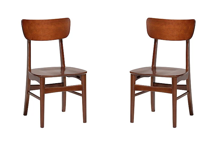 Baxton Studio Netherlands Dark Bent Dining Side Chair (Set of 2) 6623