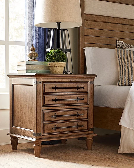 John Thomas Farmhouse Chic Nightstand in Bourbon & Biscuit BD83-9002