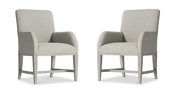 Bernhardt Cornelia Upholstered Arm Chair in Nebbia 331X44 (Set of 2)