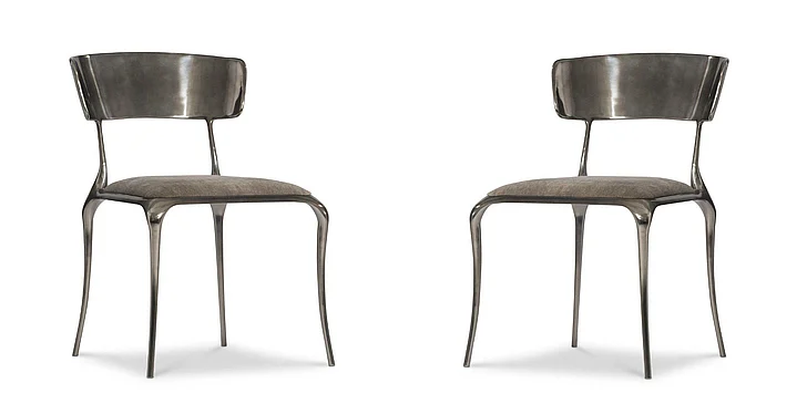 Bernhardt Pravo Side Chair in Light Bronze 332551 (Set of 2)