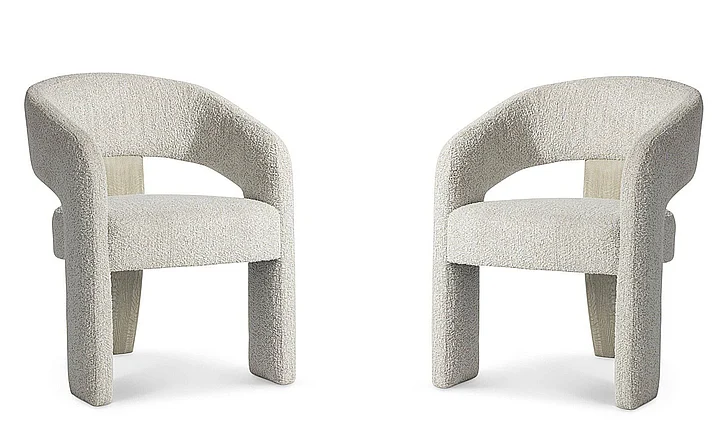 Bernhardt Arcadia Arm Chair in Off White 334X54 (Set of 2)