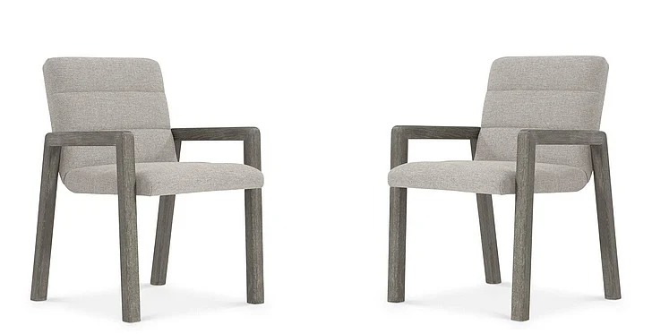 Bernhardt Monolith Arm Chair in Off White 343544 (Set of 2) PROMO