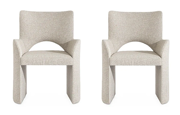 Bernhardt Loggia Arm Chair in Beige 345542 (Set of 2)