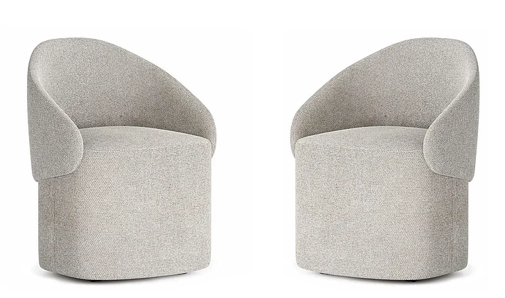 Bernhardt Tempo Arm Chair in Off White 346548 (Set of 2) PROMO