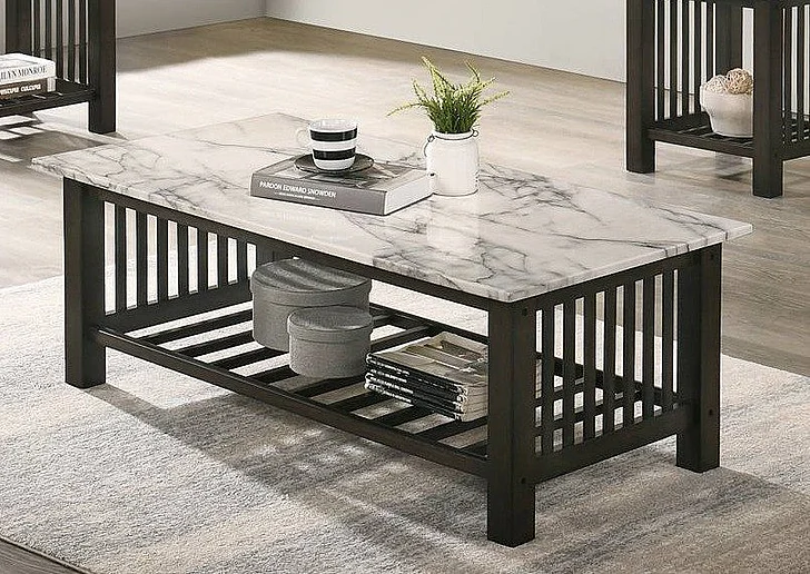 Boss Furniture Faux Marble Top Coffee Table 6393