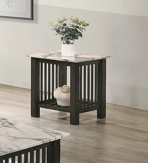 Boss Furniture Faux Marble Top End Table 6394
