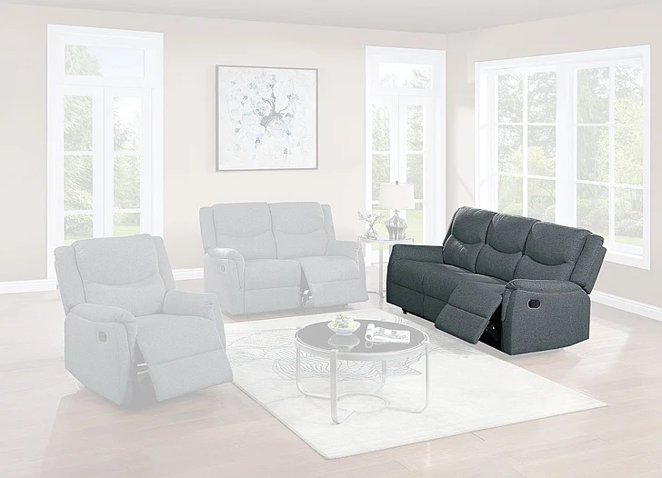 Boss Furniture Reclining Sofa in Dark Gray - Burlap 8109