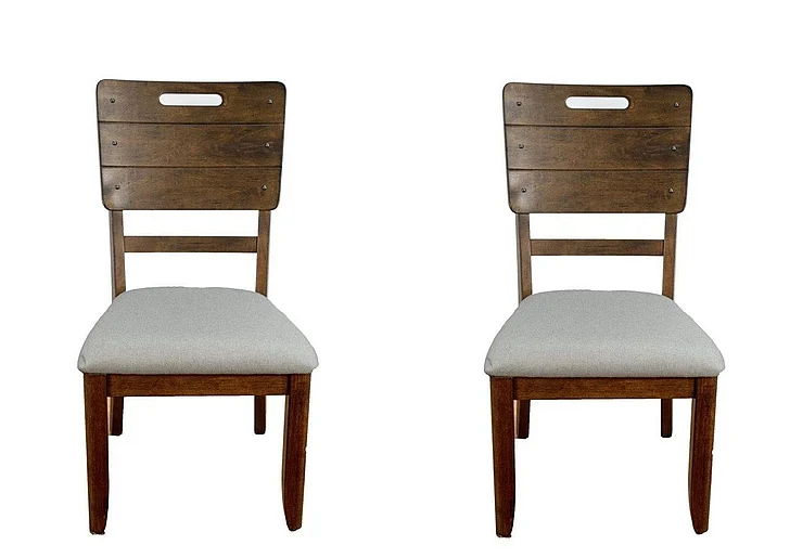 Emma Mason Signature Mariposa Tray Dining Chair (Set of 2) in Spice Brown
