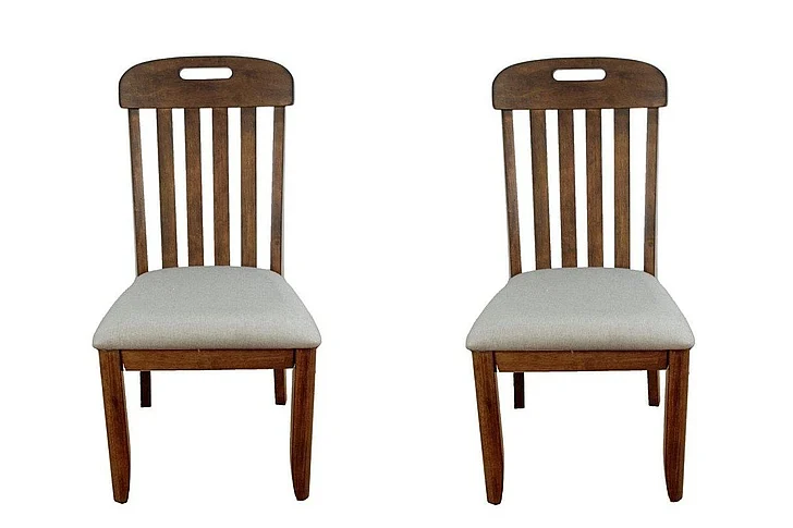 Emma Mason Signature Mariposa Slat Dining Chair (Set of 2) in Spice Brown