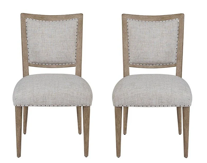 Emma Mason Signature Timog Park Upholstered Dining Chair in Sand (Set of 2)