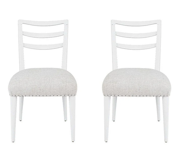Emma Mason Signature Timog Park Ladderback Dining Chair in White (Set of 2)