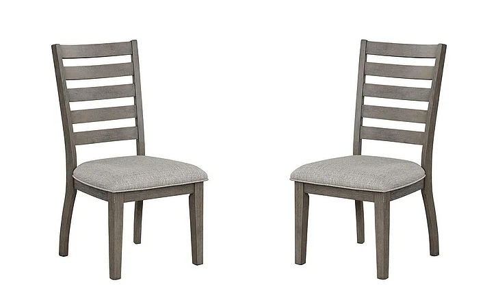 Emma Mason Signature Justin Side Chair (Set of 2) in Gray/Brown