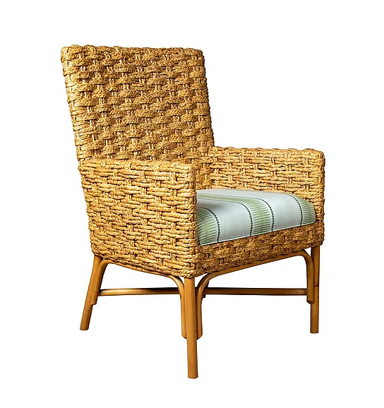 Capris Furniture 310 Chair in Braided Hyacinth C310 CUSTOM ITEM