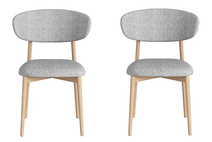 Casabianca Home Andrea Dining Chair (Set of 2) in Beige Linen Fabric CB-CH8604-SET2
