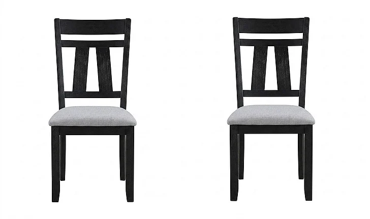 Crown Mark Maribelle Side Chair in (Set of 2) in Wheat Charcoal 2158WC-S