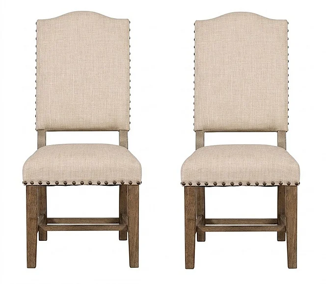 Furniture of America Julia Side Chair in Light Oak (Set of 2) CM3014SC-2PK