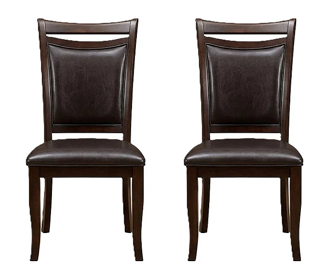 Furniture of America Woodside Side Chair in Dark Cherry (Set of 2) CM3024SC-2PK