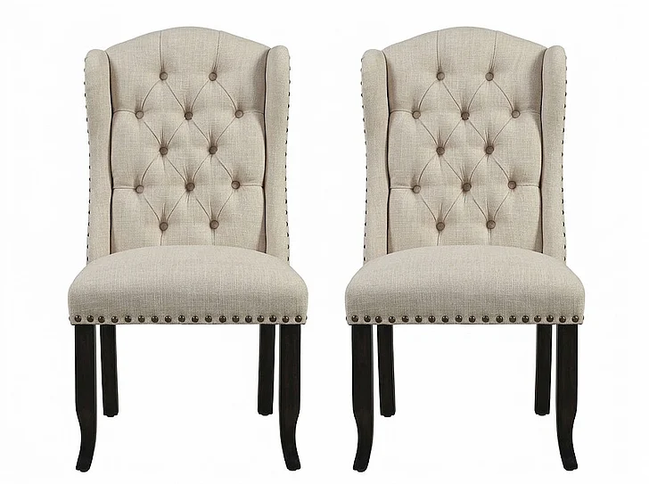 Furniture of America Sanai I Side Chair in Antique Black (Set of 2) CM3324BK-SC-2PK