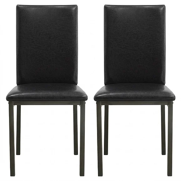 Coaster Garza Upholstered Dining Chairs Black (Set of 2) in Black 100612
