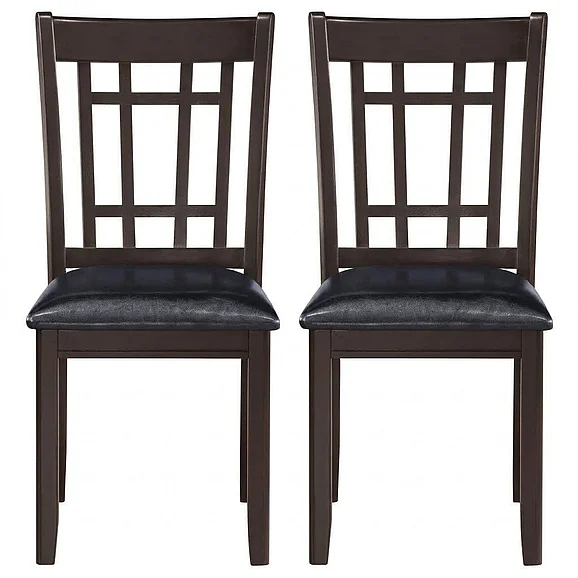 Coaster Lavon Padded Dining Side Chairs Espresso and Black (Set of 2) in Espresso 102672