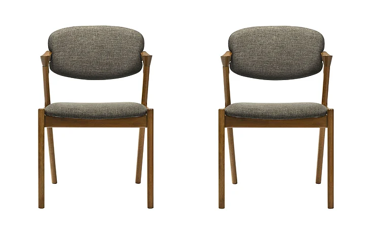 Coaster Malone Dining Side Chairs Brown and Dark Walnut (Set of 2) in Dark Walnut 105352