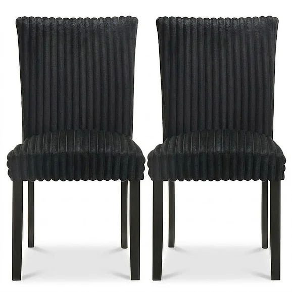 Coaster Dermott Upholstered Parson Dining Side Chair in Black (Set of 2) 106512BLK