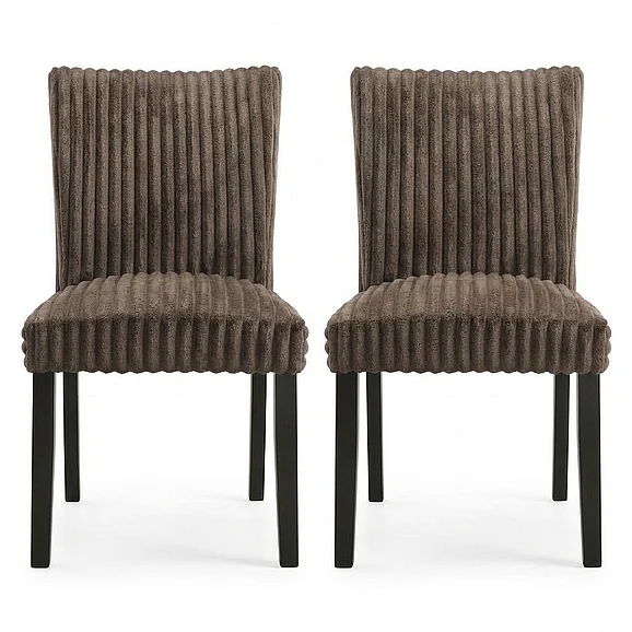 Coaster Dermott Upholstered Parson Dining Side Chair in Chocolate (Set of 2) 106512CH