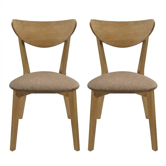 Coaster Elowen Dining Side Chair Light Walnut and Brown (Set of 2) in Light Walnut 108442