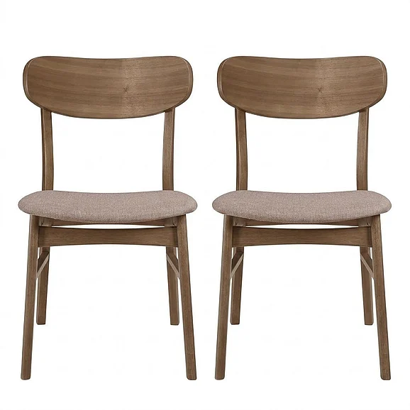 Coaster Dortch Dining Side Chair Walnut and Brown (Set of 2) in Walnut 108462