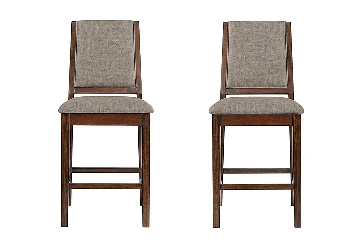 Coaster Patterson Upholstered Counter Chair Mango Oak (Set of 2) 108889