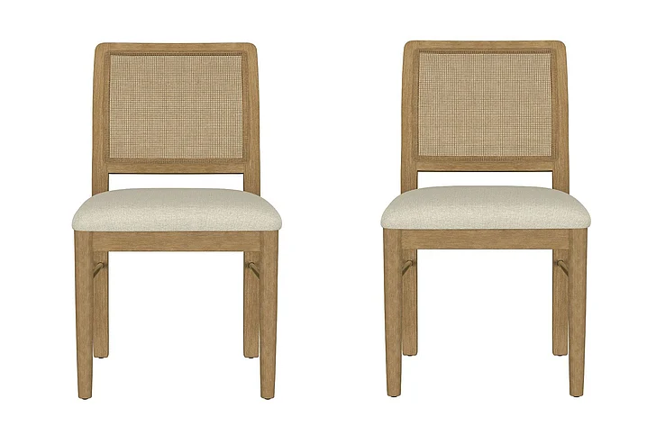 Coaster Arini Rattan Cane Dining Side Chair Sand Wash (Set of 2) 108932SWD