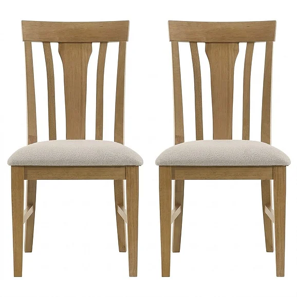Coaster Hartville Side Chair in Natural Light Brown (Set of 2) 109462