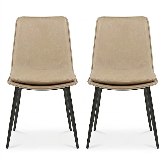 Coaster Ortega Upholstered Dining Side Chair in Tan (Set of 2) 115472TAN