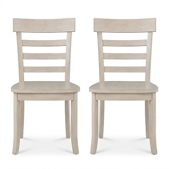 Coaster Orrison Ladder Back Dining Side Chair in Linen (Set of 2) 121262