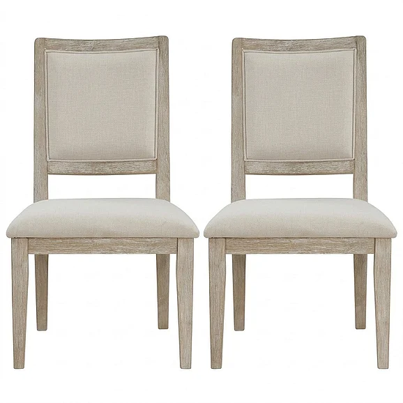 Coaster Trofello Cushioned Dining Side Chair White Washed (Set of 2) 123122