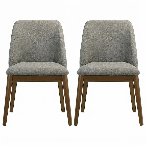 Coaster Franklin Side Chair in Grey / Dark Oak (Set of 2) 193822