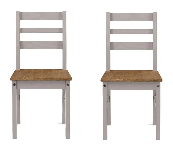 Pine Crafter Furniture Dash Solid Wood Dining Chair (Set of 2) in Corona Gray COG107