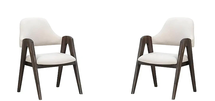 Cottage Creek Aspen Court Dining Arm Chair in Brown Wood (Set of 2) 36617