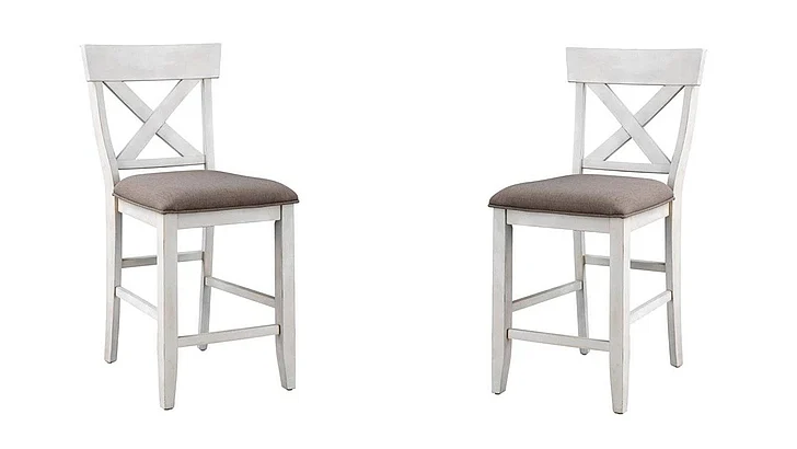 Cottage Creek Bar Harbor Counter Height Dining Chair in Cream (Set of 2) 48107