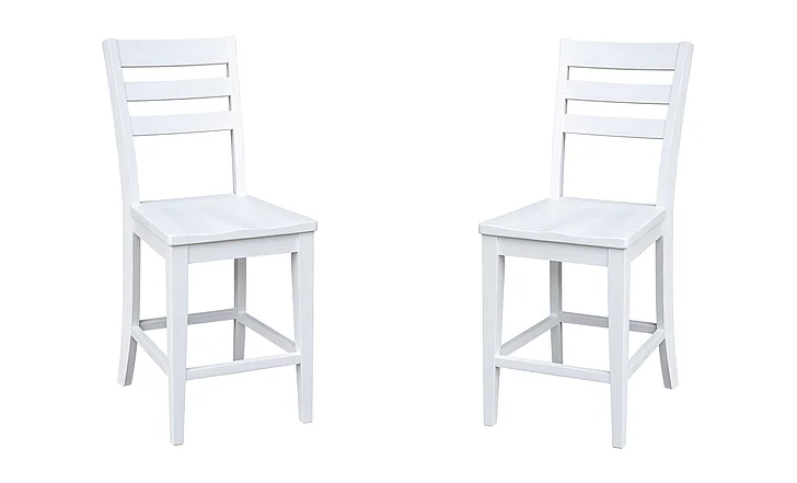 Cottage Creek Seaside Counter Chair in Vintage White (Set of 2) 7085-0793