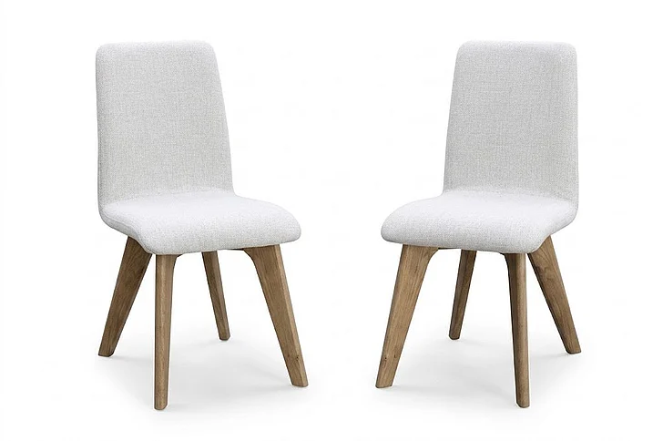 Cottage Creek Raimu Solid Oak Accent Chair in White (Set of 2) T0045