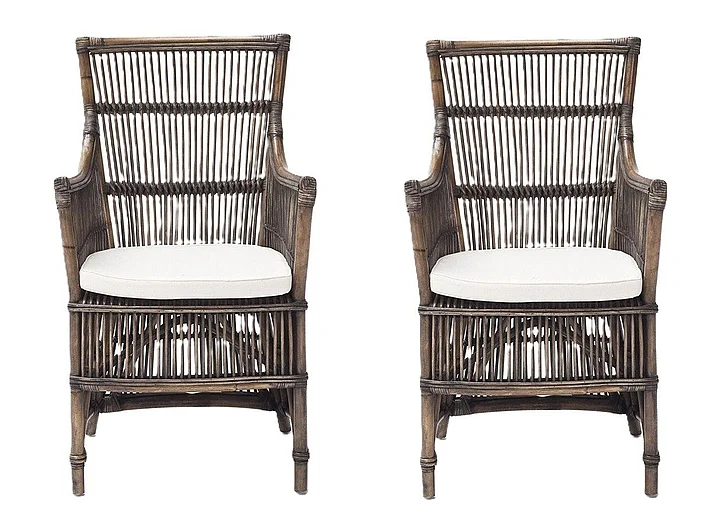 Nova Solo Wickerworks Duchess Chair (Set of 2) in Natural Black Wash CR45