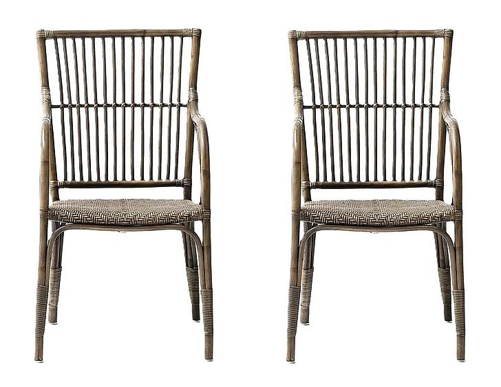 Nova Solo Wickerworks Duke Chair (Set of 2) in Natural Wash CR46