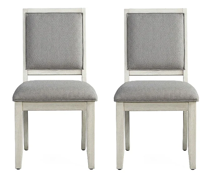 Steve Silver Canova Side Chair in Cathedral White (Set of 2) CV500SG