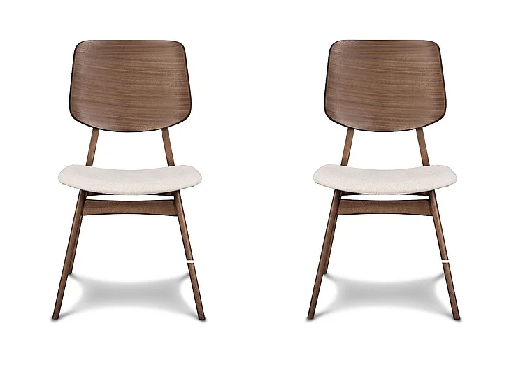 New Classic Oscar Wood Back Chair in Walnut, (Set of 2) D1651-20 PROMO